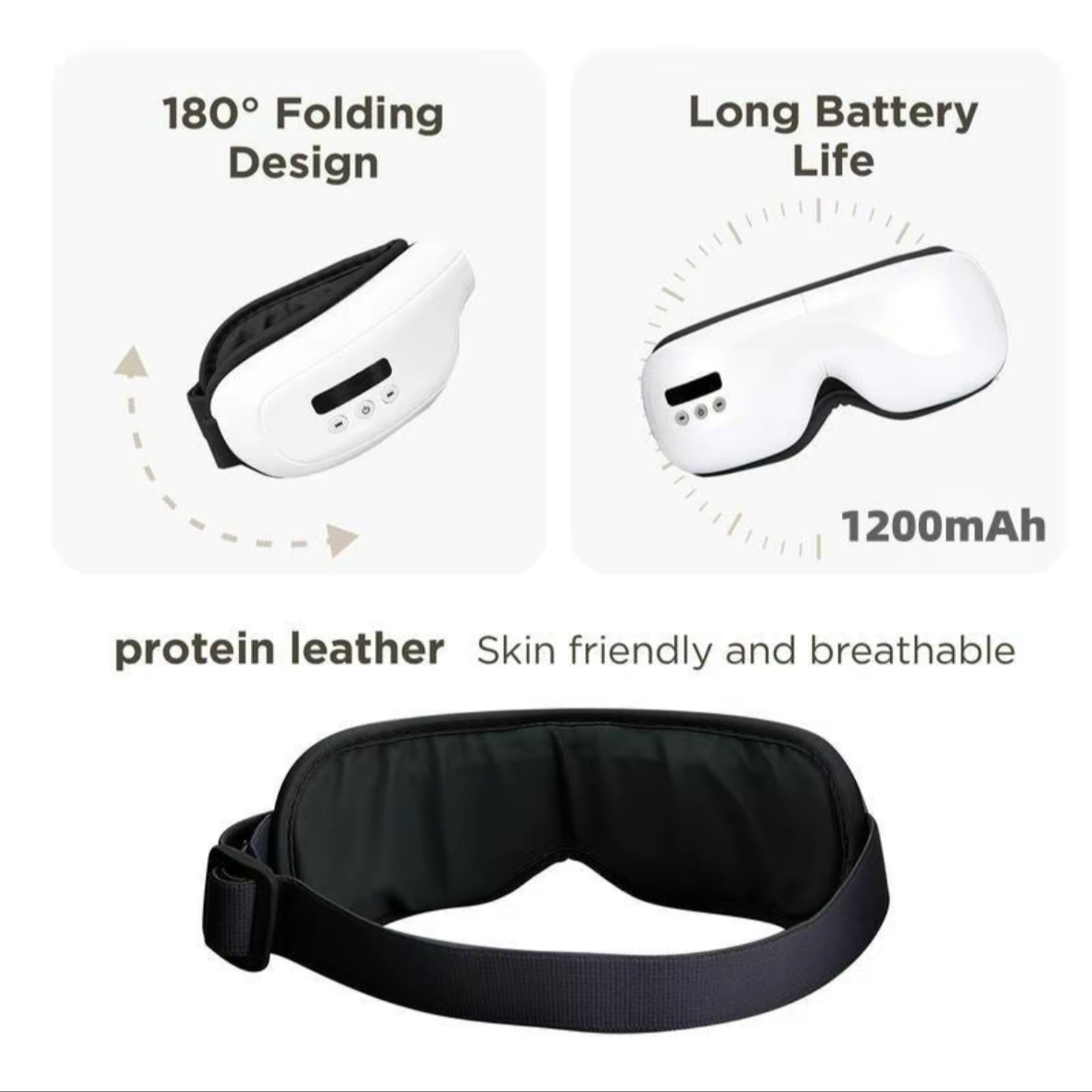 Portable Eye Massager With Heating and Bluetooth Function