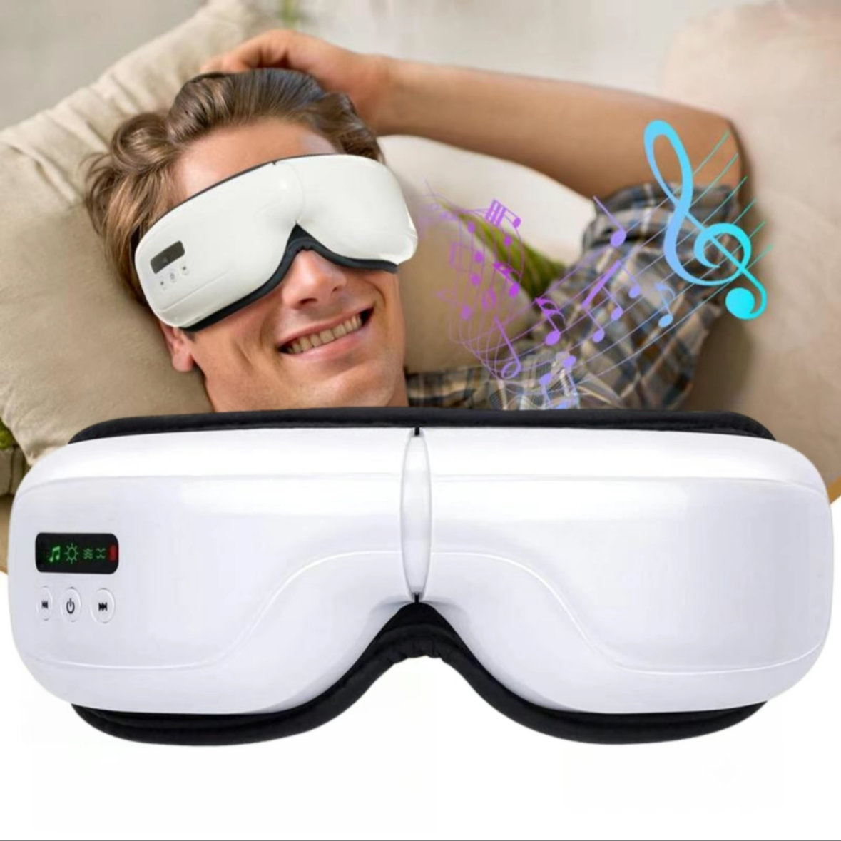 Portable Eye Massager With Heating and Bluetooth Function